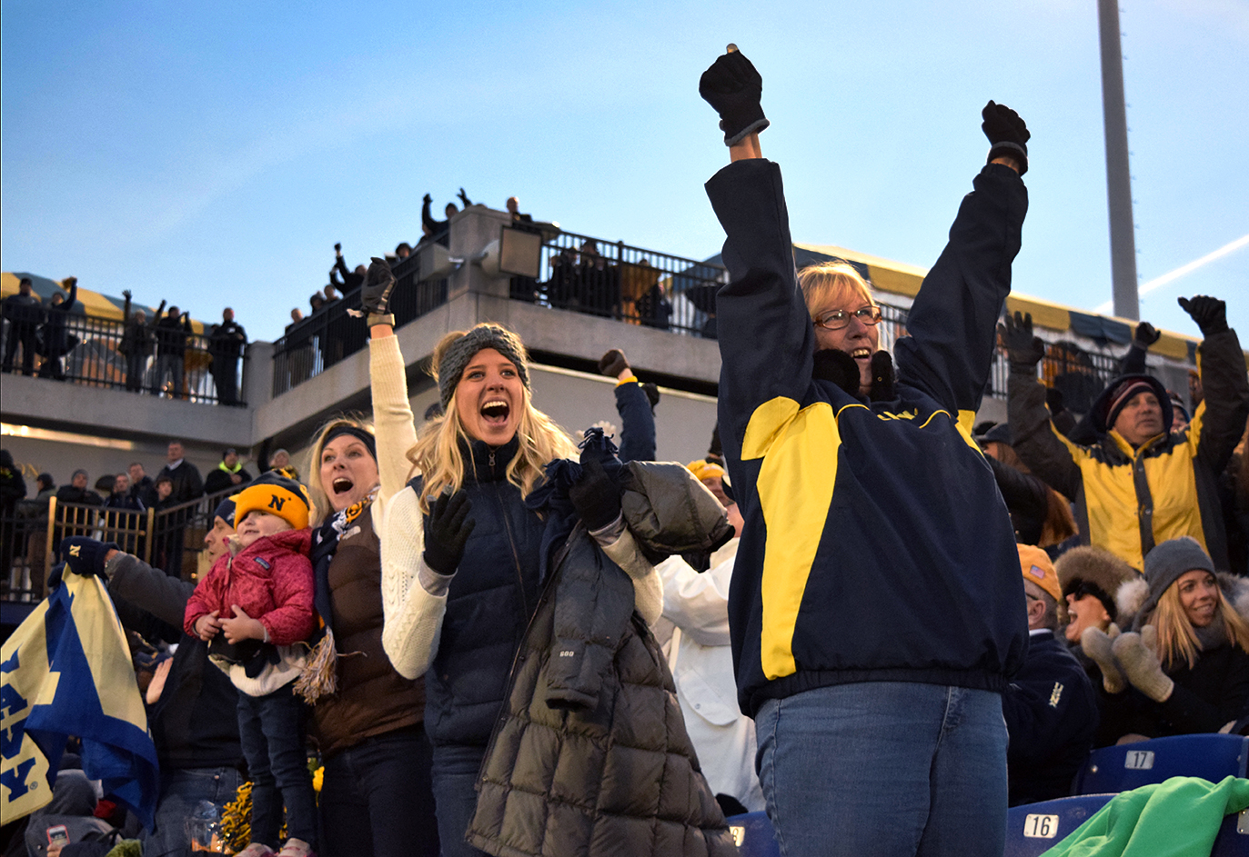 Proud parents at Navy gamw