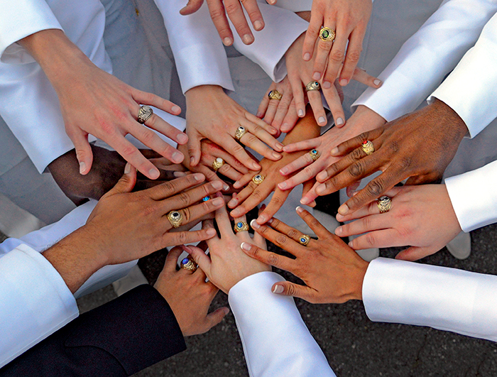 Rings at graduation